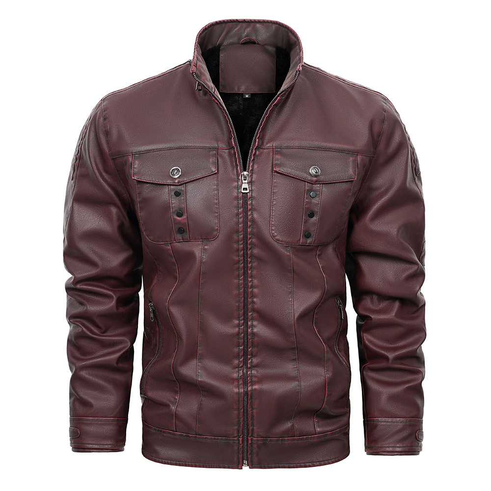 PU Leather Jacket Spring And Autumn Men's Jacket