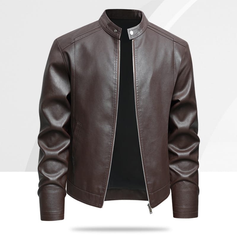 Men's PU Leather Jacket For Spring And Autumn